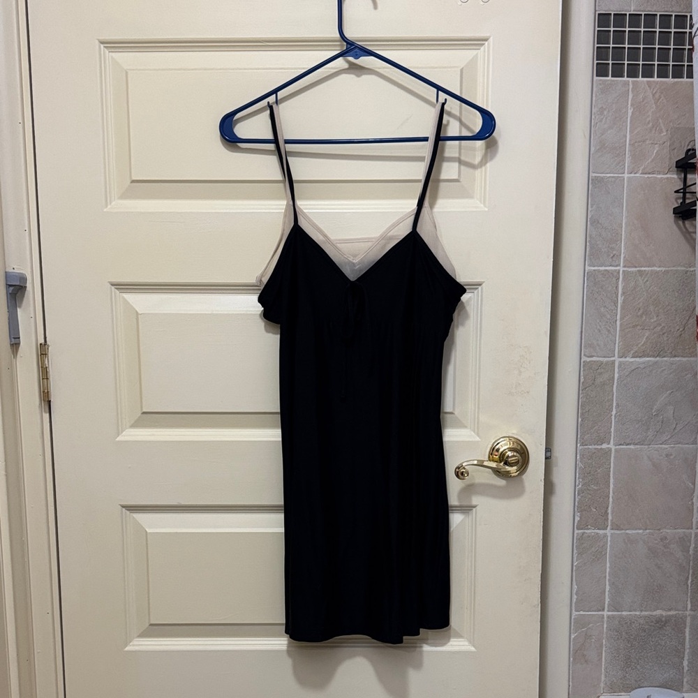 Wild Fable Black and Cream Dress